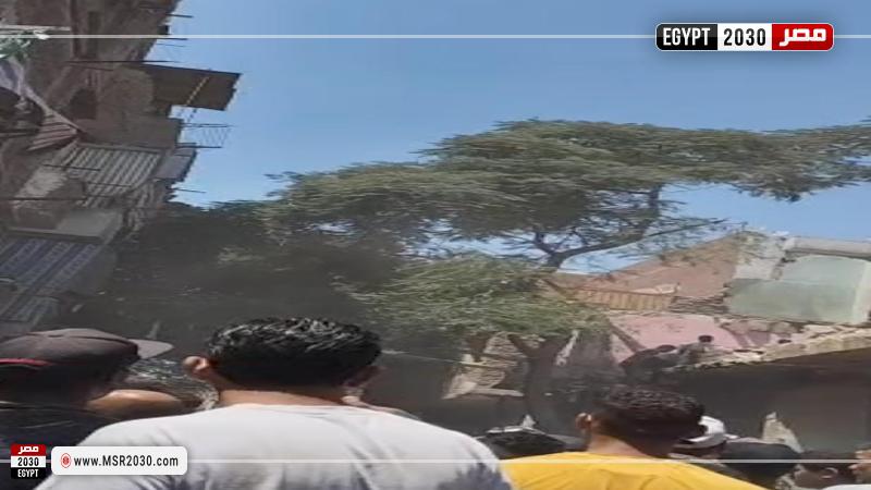 انهيار عقار شبرا مصر