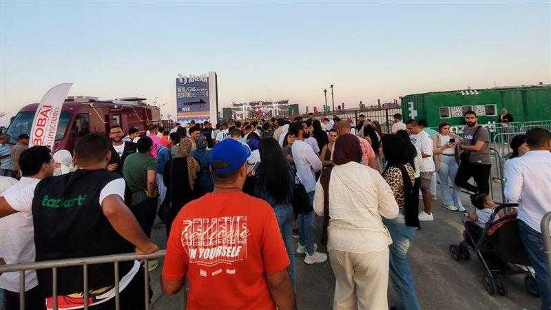 توافد جماهير حفل أنغام في مهرجان العلمين الجديدة 2025