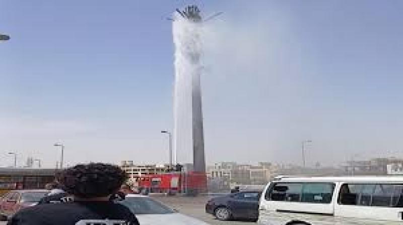 جريق برج تابع لإحدى شبكات الاتصالات 