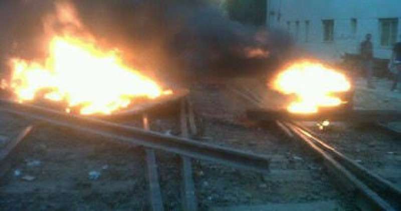 حريق بجوار مزلقان الرحمانية في نجع حمادي 