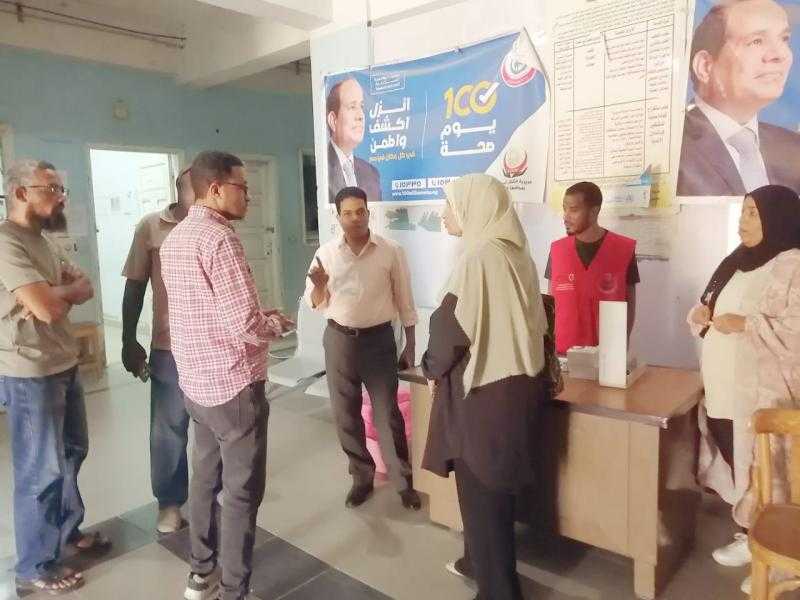 وكيل وزارة الصحة بالأقصر يتابع أعمال المبادرة الرئاسية ١٠٠ يوم صحة