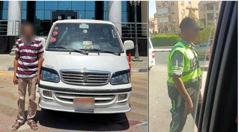 الأمن يكشف ملابسات تعدي سائق ميكروباص على رجل مرور بـ6 أكتوبر