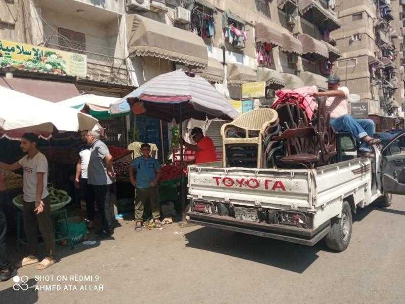 استمرار حملات إزالة الإشغالات بعدد من المناطق بحي الزهور ببورسعيد