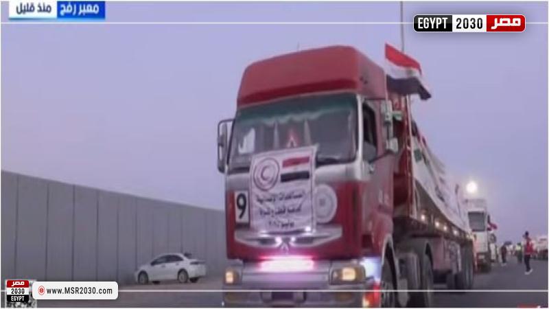 جانب من المساعدات المصرية