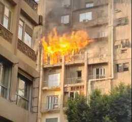 السيطرة على حريق شقة سكنية بشارع شامبليون في وسط البلد