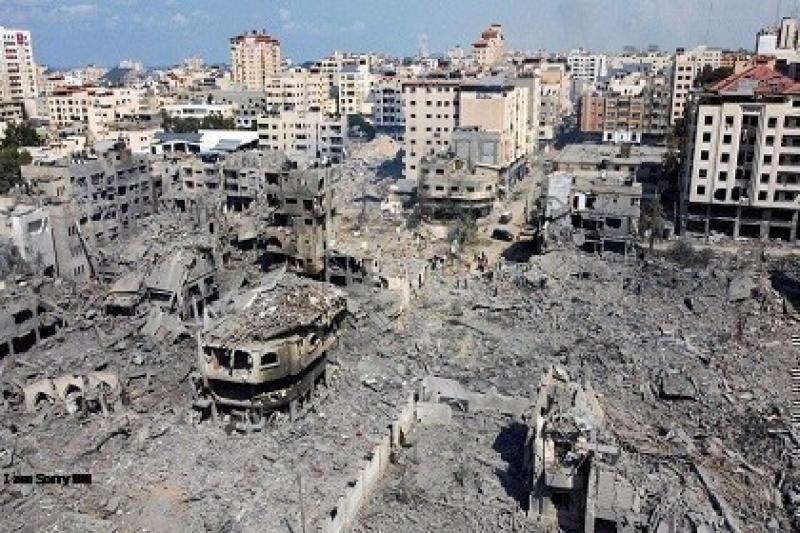 صورة أرشيفية للدمار بغزة