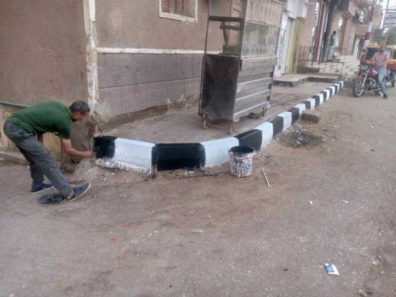 محافظ أسيوط: استمرار أعمال دهان البلدورات بمدخل وشوارع صدفا