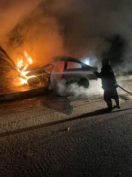 حريق سيارة 