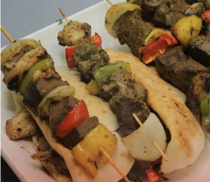 طريقة عمل شيش طاووق الكبدة