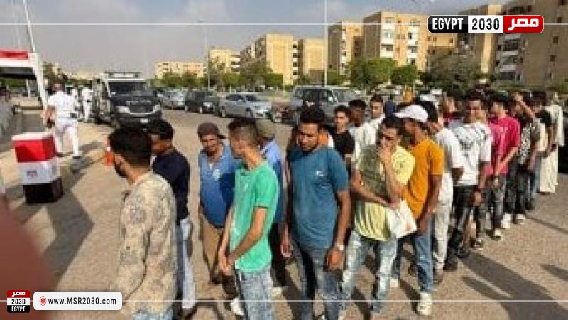 جانب من مشاركة الشباب بانتخابات مجلس الشيوخ