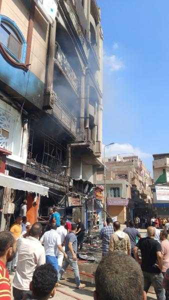 10 مصابين حصيلة حريق مطعم كشري بمدينة الباجور بالمنوفية