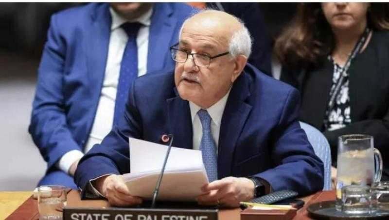 مندوب فلسطين بمجلس الأمن: لا مبرر لقتل 60 ألف شخصًا.. ونطالب بوقف العدوان والانسحاب الفوري من غزة