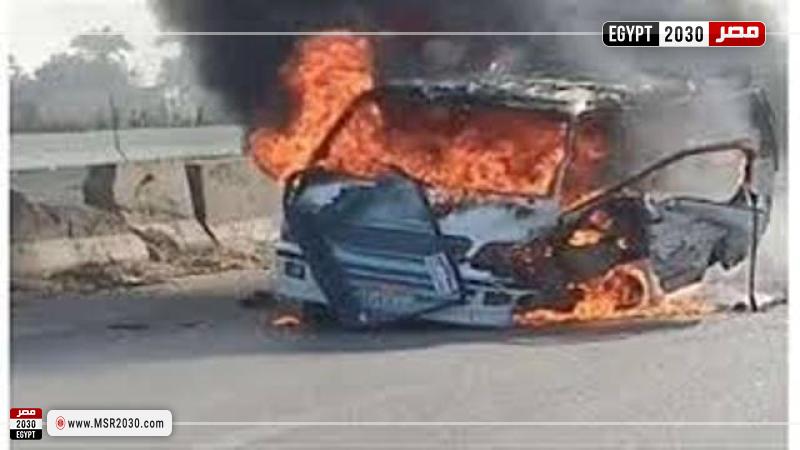 حريق ميكروباص