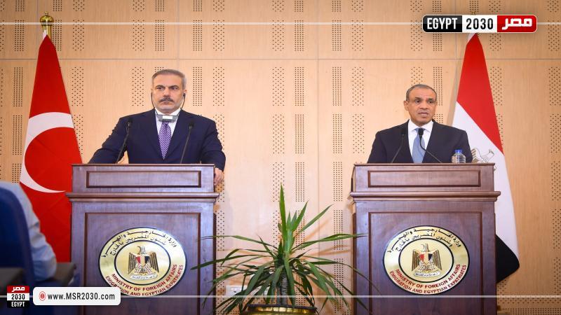 وزيرا الخارجية المصري والتركي في العلمين