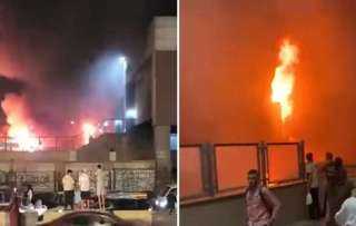 غلق محطة مترو شبرا بالخط الثاني بسبب حريق هائل بمحيطها