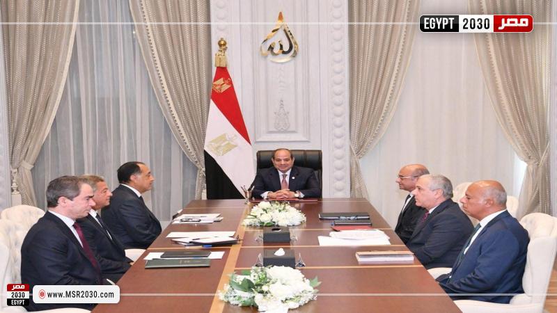 جانب من اجتماع الرئيس عبد الفتاح السيسي