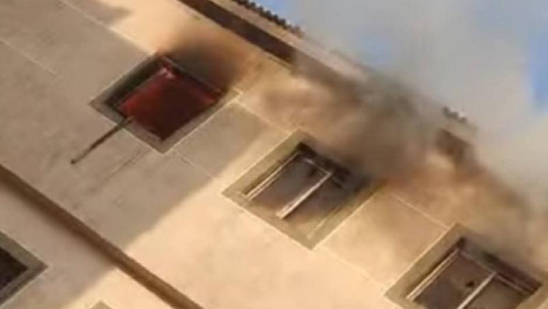 حريق في مبنى حي شرق شبرا الخيمة 