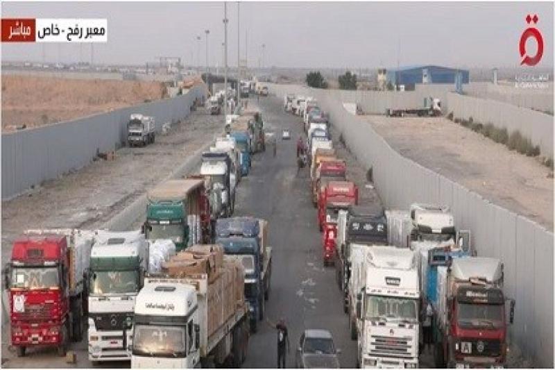 انطلاق قافلة المساعدات الـ13 من مصر إلى غزة ضمن مبادرة زاد العزة