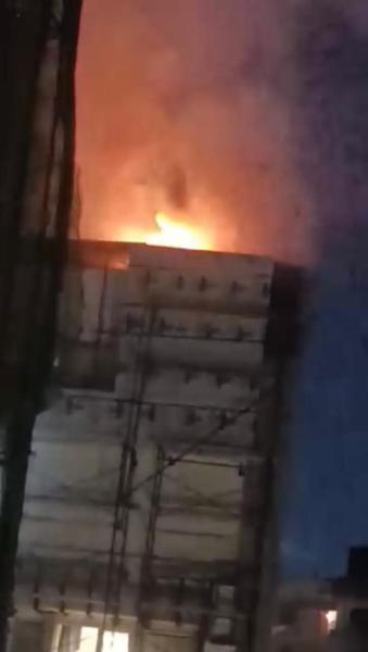 حريق في فندق 