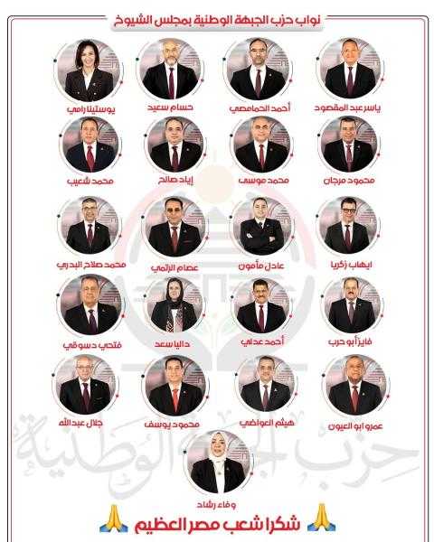 حزب الجبهة الوطنية يشكر الشعب المصري على دعمه في انتخابات مجلس الشيوخ