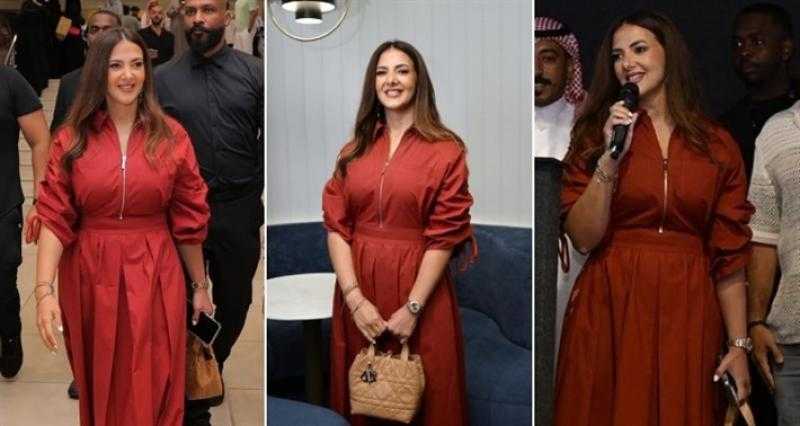سعرها 335 ألف جنيها..دنيا سمير غانم بإطلالة بسيطة في عرض ”روكي الغلابة” بجدة