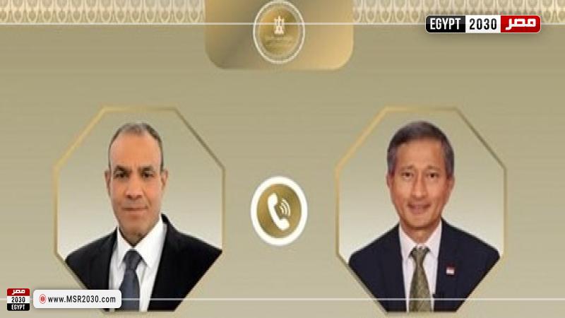 وزير الخارجية ونظيره السنغافوري