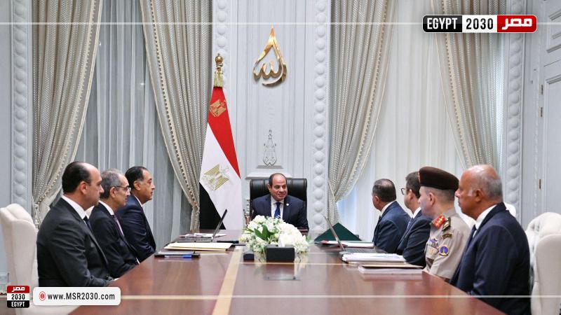 جانب من اجتماع الرئيس عبدالفتاح السيسي