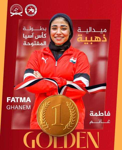 رئيس جامعة طنطا يهنئ الطالبة فاطمة غانم لفوزها بالميدالية الذهبية في منافسات كأس آسيا المفتوحة للجودو