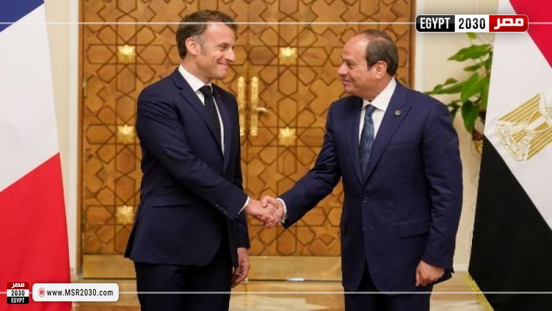 الرئيس السيسي و ماكرون 