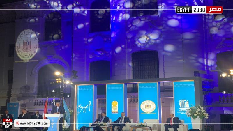 شريف فتحي، وزير السياحة والآثار خلال افتتاحه المعرض المؤقت الآثار الغارقة