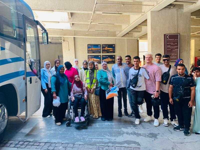 طلاب ذوي الهمم بجامعة قناة السويس في زيارة تثقيفية إلى المتحف القومي للحضارة المصرية