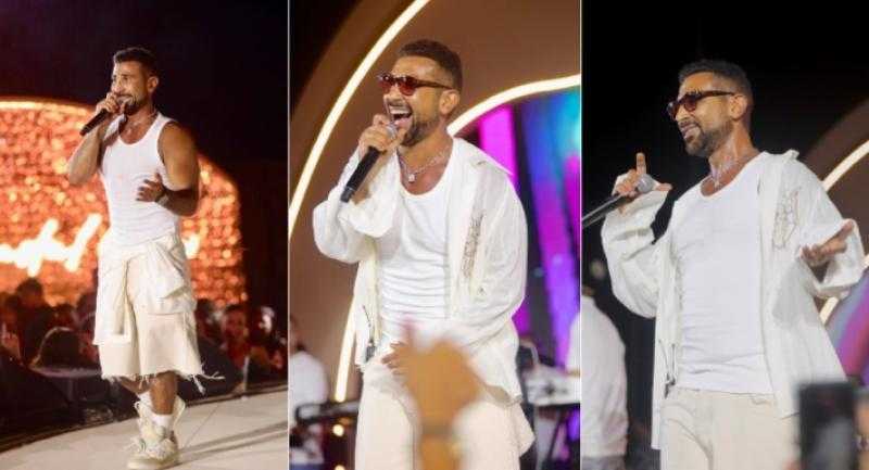 أحمد سعد يحيي حفلاً غنائياً في الساحل الشمالي ويشارك شقيقه عمرو لحظة مميزة على المسرح