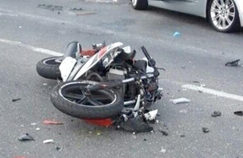 انقلاب دراجة نارية ببني سويف