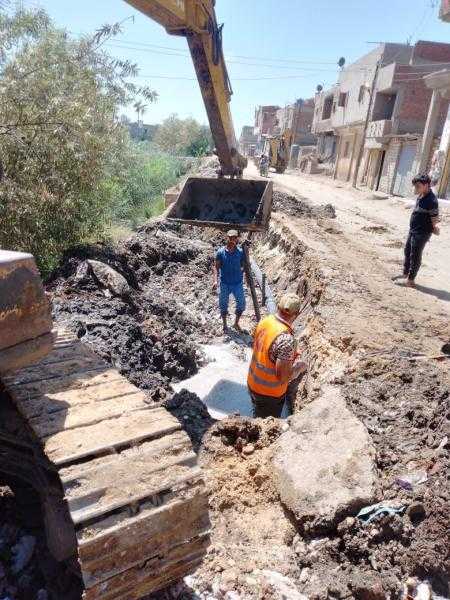محافظ كفرالشيخ : صيانة خط مياه الشرب بقرية الناصرية بالرياض