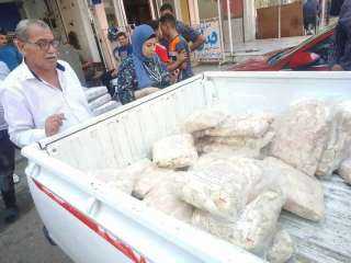 تموين بورسعيد: ضبط 3 أطنان دقيق مجهول و144 كجم دجاج فاسد
