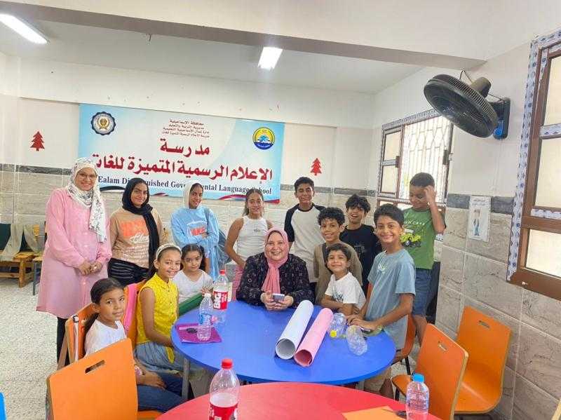 محافظ الإسماعيلية يتابع جهود إدارة شئون البيئة في تنظيم نشاط صيفي بيئي لطلبة مدرسة الإعلام التجريبية للغات