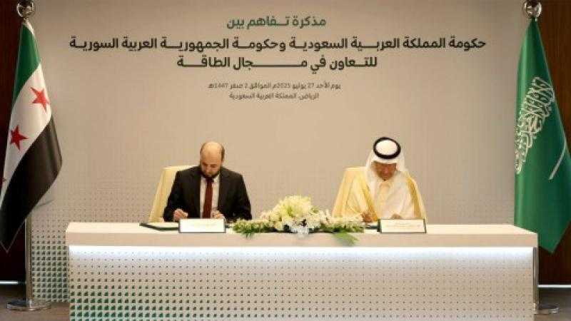 السعودية وسوريا توقعان اتفاقية و6 مذكرات تفاهم في مجالات الطاقة
