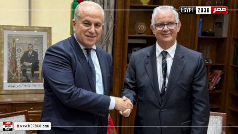لقاء السفير المصري في الرباط مع وزير المياه المغربي