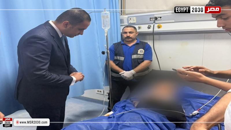 نائب وزير الصحة يتابع الحالة الصحية لمصابي حادث قطار مطروح