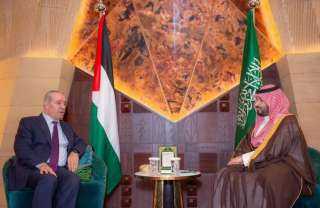 بن سلمان يبحث مع نائب الرئيس الفلسطيني الوضع على الساحة الفلسطينية