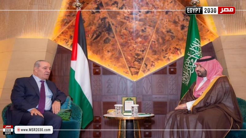بن سلمان يبحث مع نائب الرئيس الفلسطيني الوضع على الساحة الفلسطينية