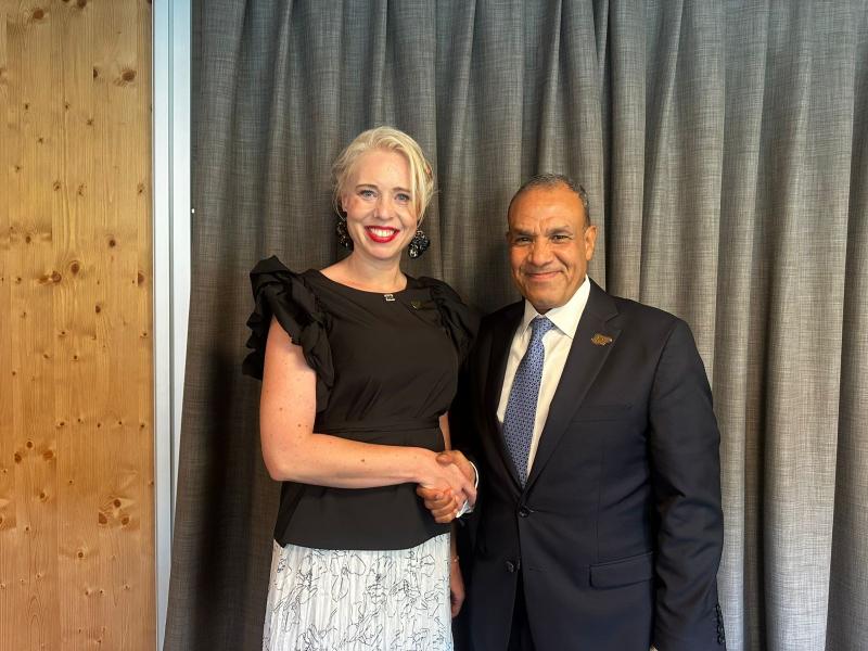 وزير الخارجية يلتقي رئيسة البرلمان السلوفيني على هامش مشاركته في منتدى بليد الاستراتيجي