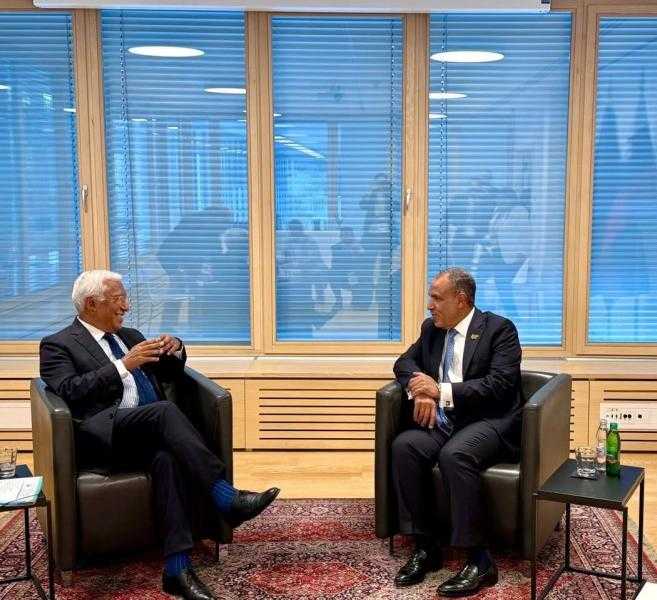 وزير الخارجية يلتقي مع رئيس المجلس الأوروبى