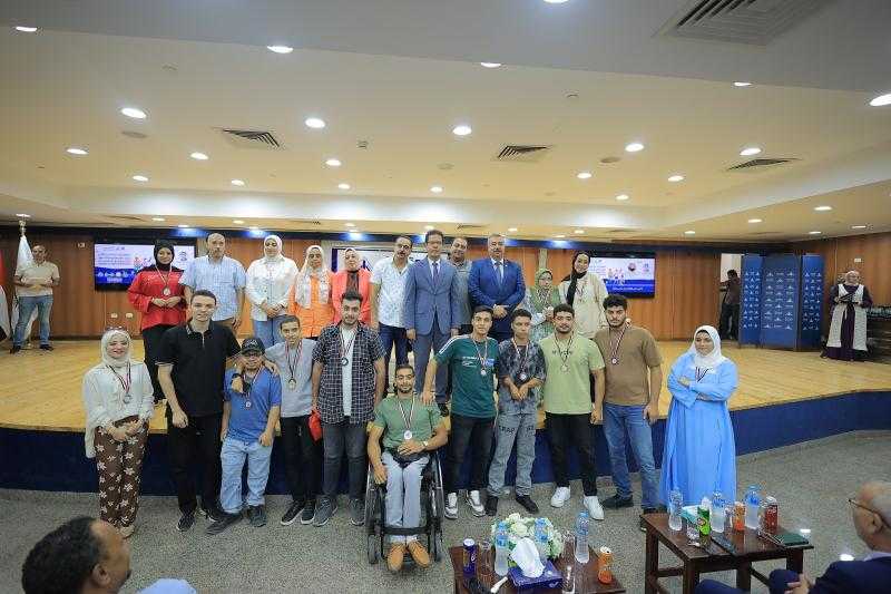 جامعة المنوفية تحصد 10 ميداليات متنوعة في اللقاء الرياضي لذوي الهمم بجامعة بنها