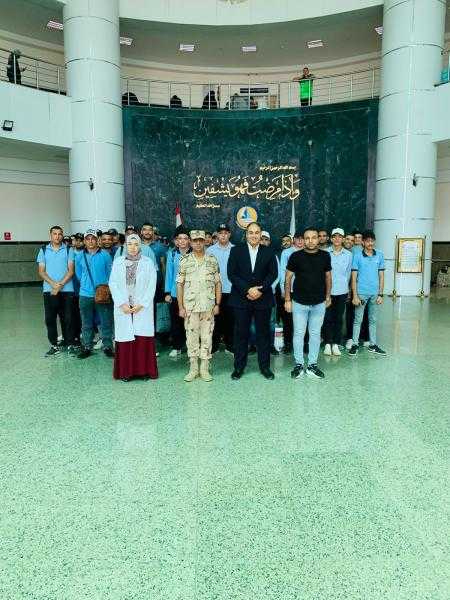 طلاب التربية العسكرية بجامعة كفر الشيخ يتبرعون بالدم للمستشفي الجامعي