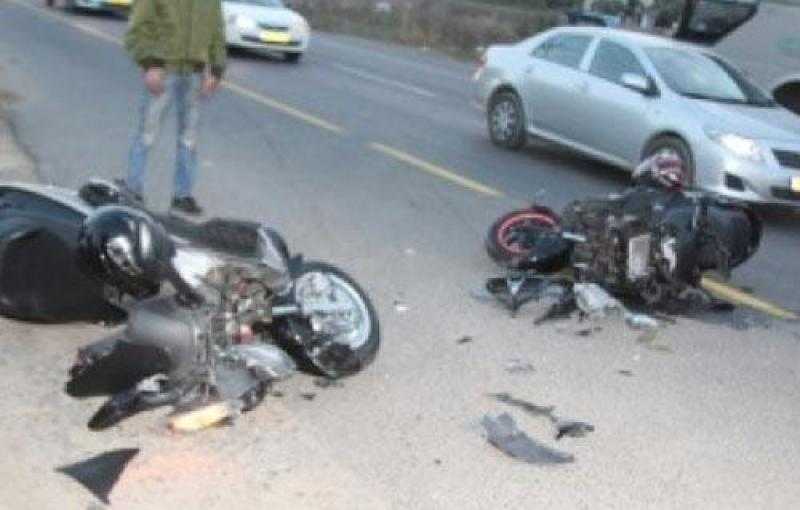 إصابة 5 أشخاص في تصادم دراجتين ناريتين بطريق أبو السعود العدوة بالفيوم