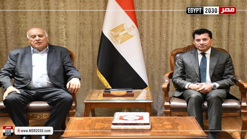 وزير الشباب والرياضة يلتقي نظيره الفلسطيني