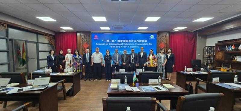 جامعة بورسعيد تشارك فى الدورة التدريبة الدولية بالصين التعاون الدولي في التعليم لدول الحزام والطريق