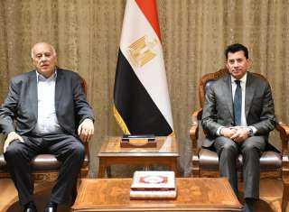 وزير الشباب والرياضة يلتقي نظيره الفلسطيني لمناقشة الملفات ذات الاهتمام المشترك