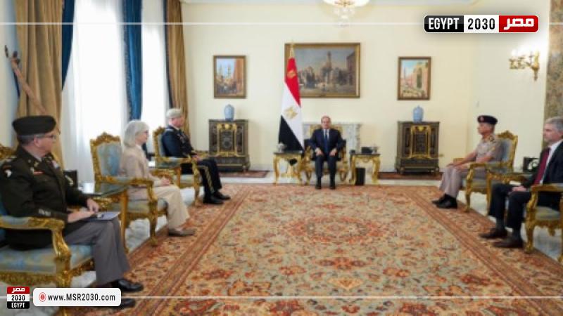 لقاء الرئيس السيسي مع قائد المنطقة المركزية الأمريكية